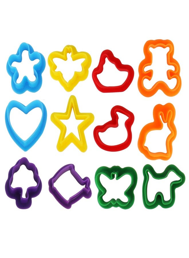 Inxens Dough Tools Set for Kids Ages 2-4, 25pc Creative Play Accessories with Molds and Cutters, Non-Toxic Modeling Clay Toys for Toddlers Sensory Activities - Image 5